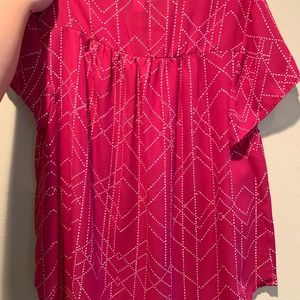 TORRID Pink Geometric Blouse